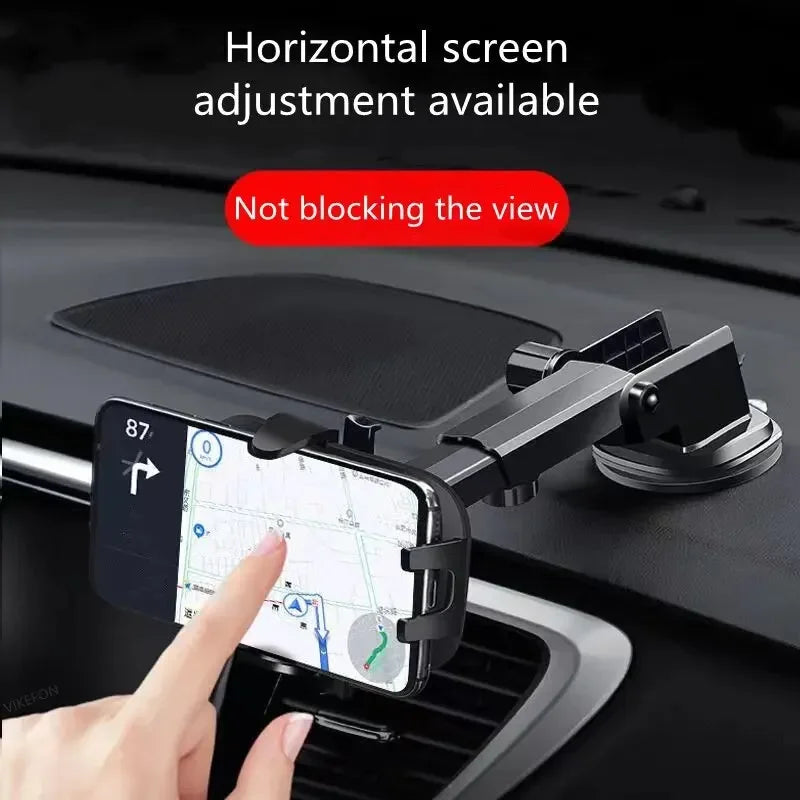 Universal 360° Rotatable Car Phone Holder Windshield Suction Cup & Air Vent Mount Stand for Cellphone Stable Car Phone Bracket