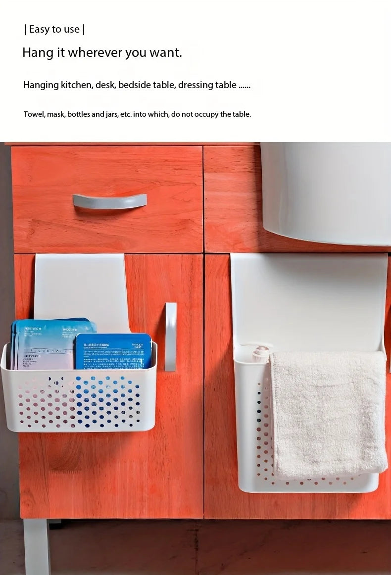 Kitchen Cabinet Door Interior Storage Shelf Hanging Hook Basket Organizer