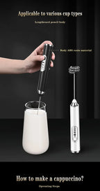 USB Electric Milk Frother – 3-Speed Coffee Foam Maker