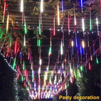 Waterproof Meteor Shower LED String Lights – Outdoor Decor
