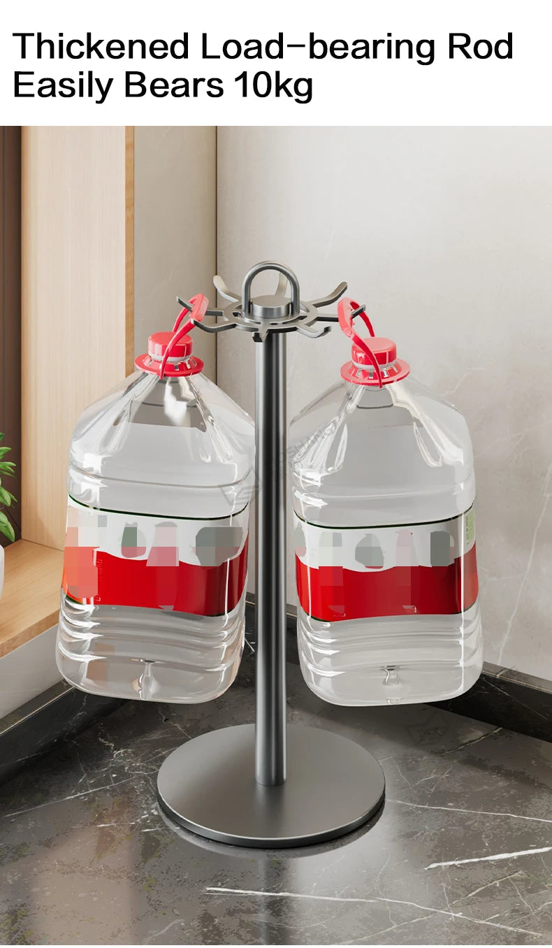 Kitchen Utensil Stand Rotating Storage Hanger with 8 Hooks Countertop Organizer