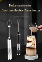 Cordless Electric Milk Frother Mini Coffee Egg Beater Kitchen Gadget