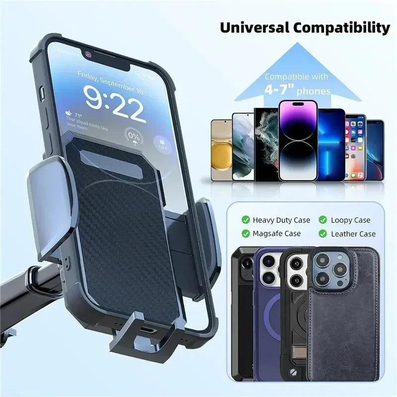 Universal 360° Rotatable Car Phone Holder Windshield Suction Cup & Air Vent Mount Stand for Cellphone Stable Car Phone Bracket