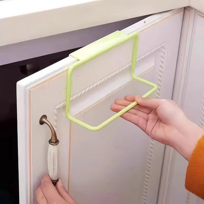 Kitchen Bathroom Single Towel Rack Plastic Debris Rag Hanger Bathroom Towel Rack Towel Bar Cabinet Door  Kitchen Accessories