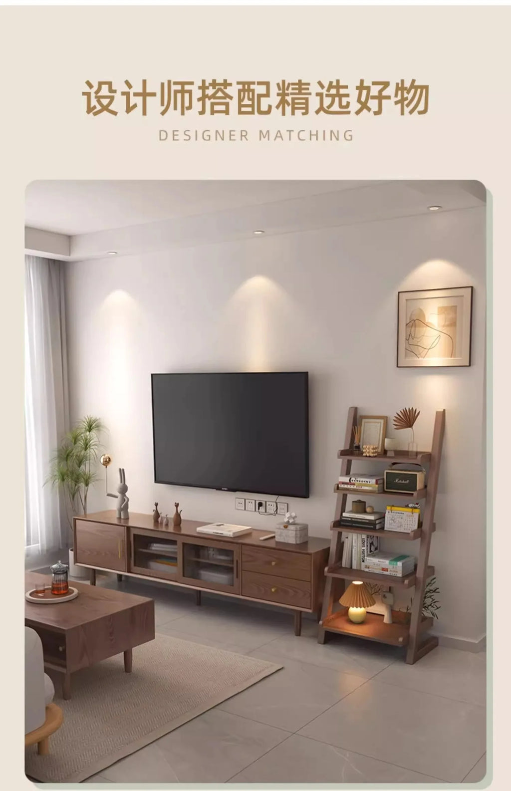 Modern Premium Living Room Cabinet Simple Rustic Bedroom Display Bookshelf Furniture