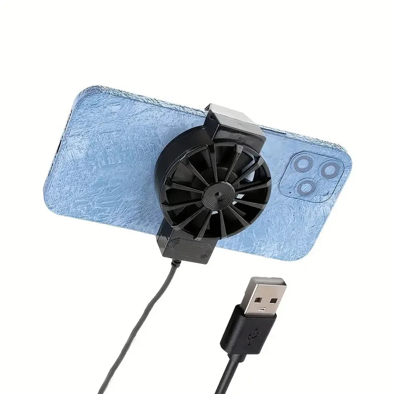 Mini phone cooling fan, USB powered phone cooler, portable cooling fan, suitable for gaming and live streaming enthusiasts