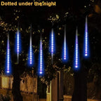 Waterproof Meteor Shower LED String Lights – Outdoor Decor