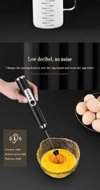 USB Electric Milk Frother – 3-Speed Coffee Foam Maker