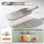 Household kitchen multi-functional slicing and shearing integrated vegetable cutting artifact