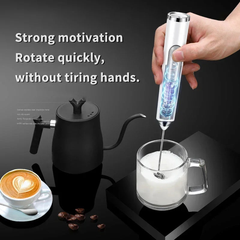 USB Electric Milk Frother – 3-Speed Coffee Foam Maker