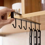 Cabinet Storage Hook – 6-Hook Kitchen & Wardrobe Organizer