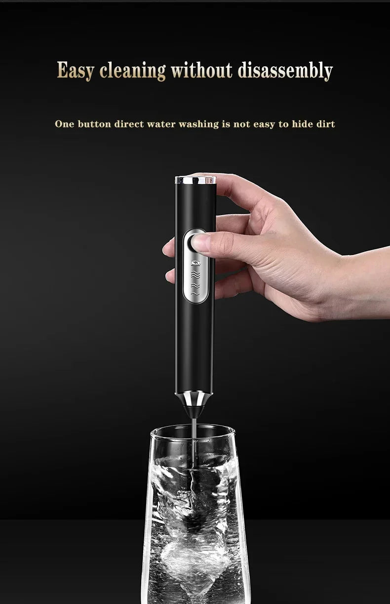 USB Electric Milk Frother – 3-Speed Coffee Foam Maker