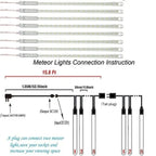 Waterproof Meteor Shower LED String Lights – Outdoor Decor