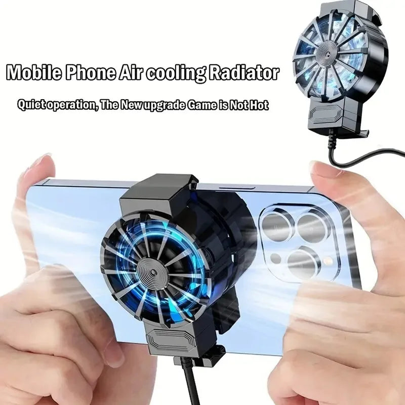Mini phone cooling fan, USB powered phone cooler, portable cooling fan, suitable for gaming and live streaming enthusiasts
