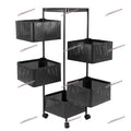 Rotating Kitchen Rack Multi-layer Fruit Vegetable Storage Rack with Wheels